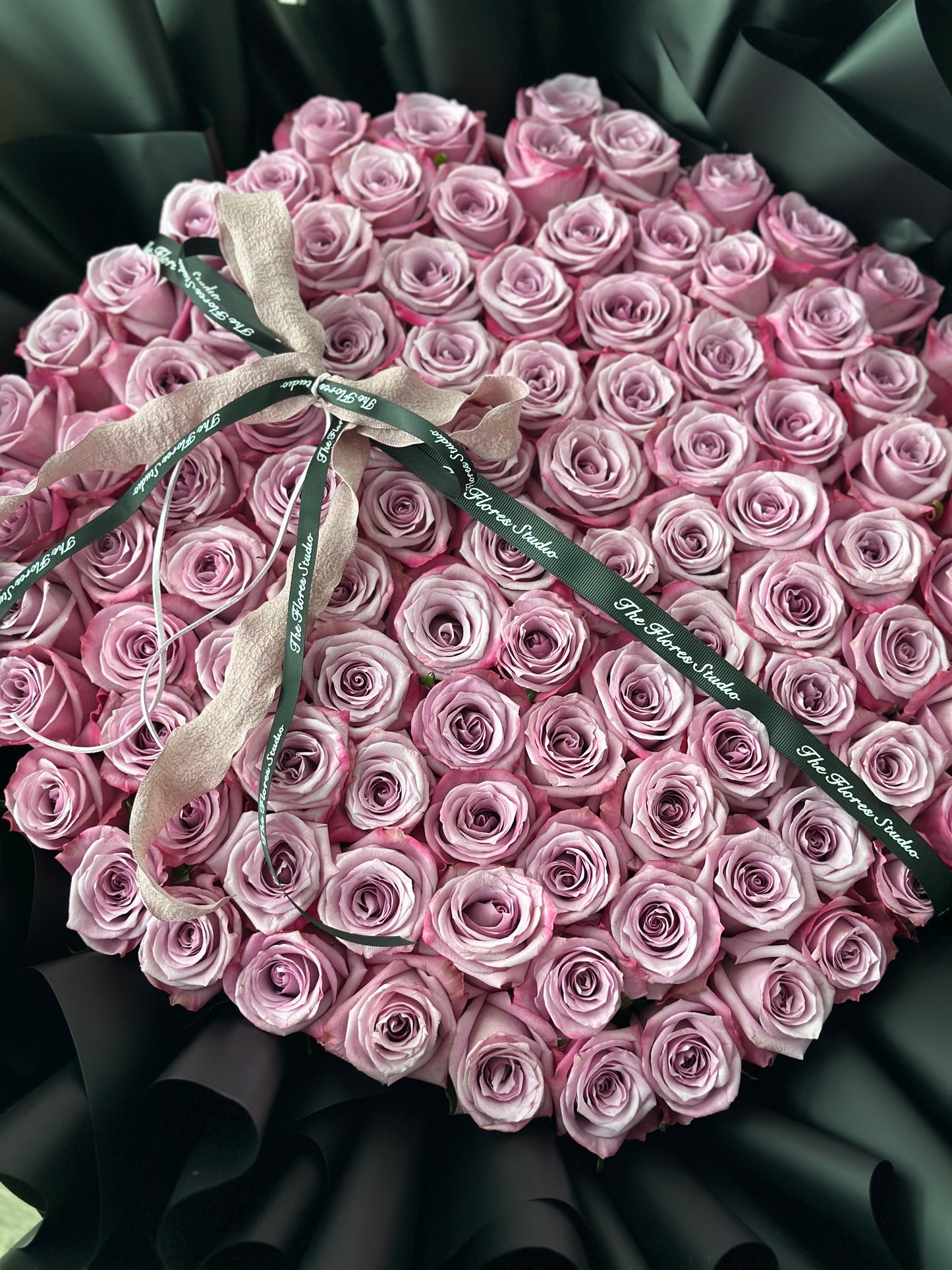 99 roses bouquet-purple pink